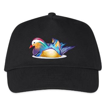 Colourful mandarin duck on the water – colourful elegance - Kids’ Baseball Cap - black - Front