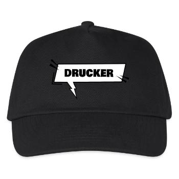 Drucker als Bildung - Kinder Basecap - Schwarz - Vorne
