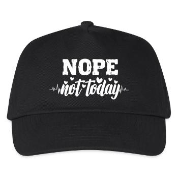 Nope not today heartbeat - Kinder Basecap - Schwarz - Vorne
