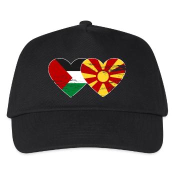 Palestine Macedonia flag used - Kids’ Baseball Cap - black - Front