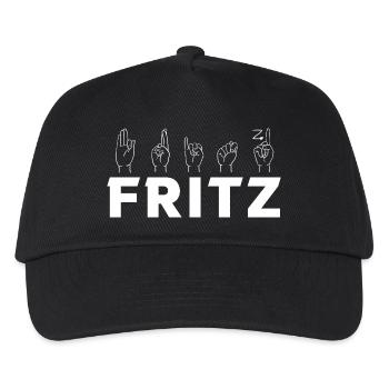 Sign Language Fritz - Kids’ Baseball Cap - black - Front