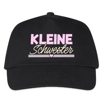 Kleine Schwester - Kinder Basecap - Schwarz - Vorne