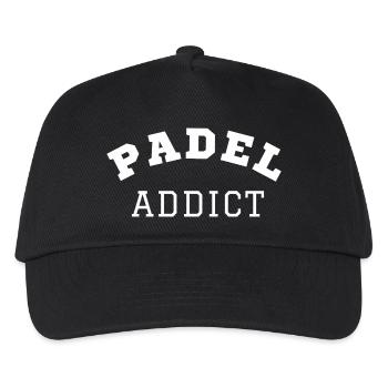 Padel-Süchtiger - Kinder Basecap - Schwarz - Vorne