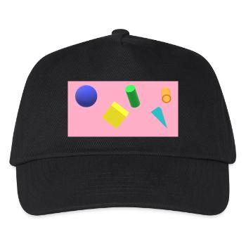 Vibrant Geometric Shape Composition - Kids’ Baseball Cap - black - Front
