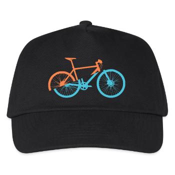 Dynamisches Fahrrad Design - Kinder Basecap - Schwarz - Vorne