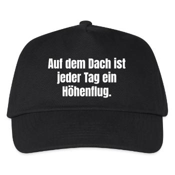 Inspirational quote on roof - Kids’ Baseball Cap - black - Front
