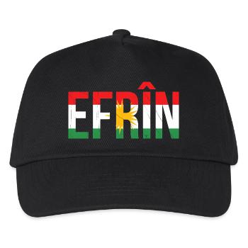 Kurdistan Kurden Friedenssymbol mit Nationalflagge - Kinder Basecap - Schwarz - Vorne