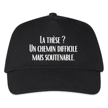 La thèse ?  Un chemin difficile mais soutenable. - Casquette de baseball Enfant - noir - Devant