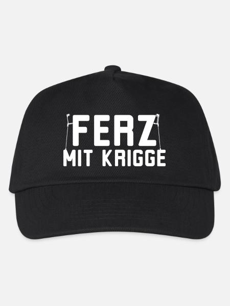 Ferz mit Krigge Hessisch Hessen Dialekt - Kinder Basecap - Schwarz