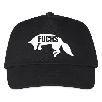 Fox in the Leap: Comic, Kawaii & Manga Style - Kids’ Baseball Cap - black - Front