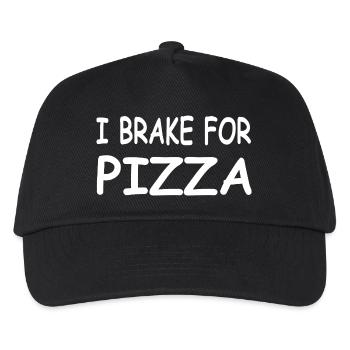 Pizza - Kinder Basecap - Schwarz - Vorne