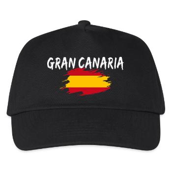 Gran Canaria Insel Spanien - Kinder Basecap - Schwarz - Vorne