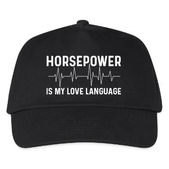 Horsepower Is My Love Language Racing Car  - Kids’ Baseball Cap - black - Front