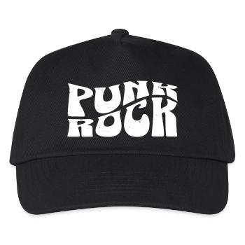Punkrock Mutige Typografie - Kinder Basecap - Schwarz - Vorne