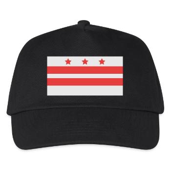 Washington-Flagge - Kinder Basecap - Schwarz - Vorne