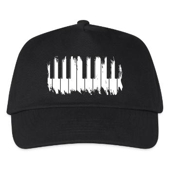 Claviers de piano grunge - Casquette de baseball Enfant - noir - Devant