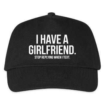 J’ai une copine, arrête de répondre à la fête anti-flirt - Casquette de baseball Enfant - noir - Devant