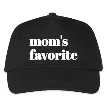 moms favorite text only - Kinder Basecap - Schwarz - Vorne