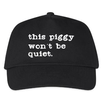 Dieses Piggy wird laut - Kinder Basecap - Schwarz - Vorne
