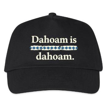 Dahoam is dahoam – Bayerischer Heimat Spruch - Kinder Basecap - Schwarz - Vorne