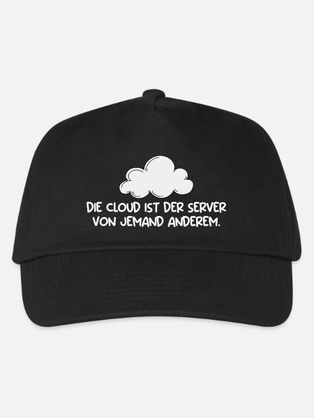 Technischer Support DIE CLOUD IST DER SERVER - Kinder Basecap - Schwarz