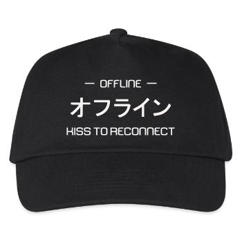 Baiser hors ligne pour reconnecter la phrase japonaise - Casquette de baseball Enfant - noir - Devant
