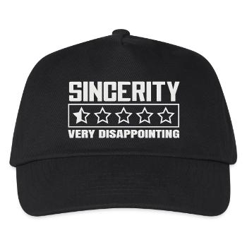 Sincerity 1 Stern Bewertung Sarkasmus Design - Kinder Basecap - Schwarz - Vorne