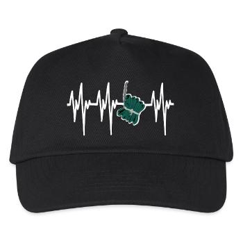 Heartbeat Knallfrosch Pyro Silvester Feuerwerk - Kinder Basecap - Schwarz - Vorne
