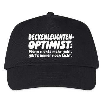 Deckenleuchten-Optimist - Kinder Basecap - Schwarz - Vorne