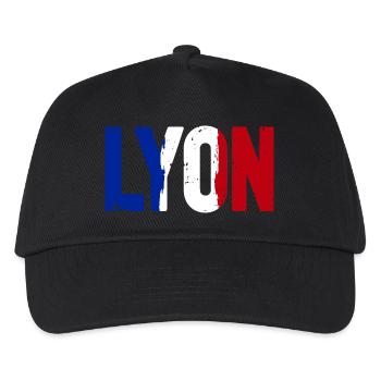 Lyon Frankreich - Kinder Basecap - Schwarz - Vorne