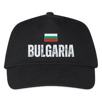 Bulgarische Flagge, bulgarischer Patriot - Kinder Basecap - Schwarz - Vorne