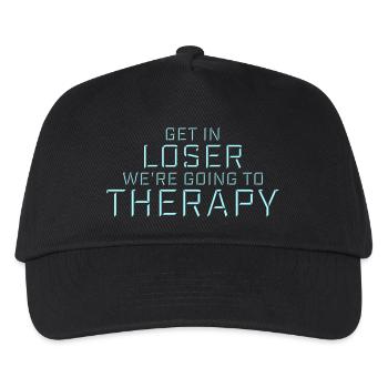 Entre, perdant, on va à la thérapie Logo de la thérapie - Casquette de baseball Enfant - noir - Devant
