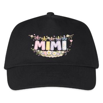 Mimi Flowers and Pastel | Sweetheart Granny Gift - Kids’ Baseball Cap - black - Front
