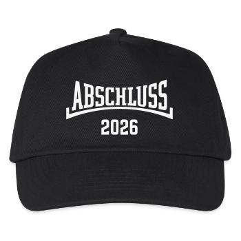 Abschluss 2026 (Schulabschluss 26 / Konkav / W) - Kinder Basecap - Schwarz - Vorne