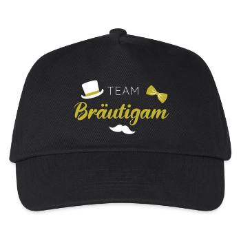 Team Bräutigam - Kinder Basecap - Schwarz - Vorne