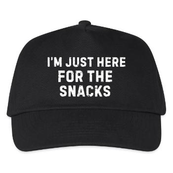 I'm Just Here for the Snacks Funny - Kids’ Baseball Cap - black - Front