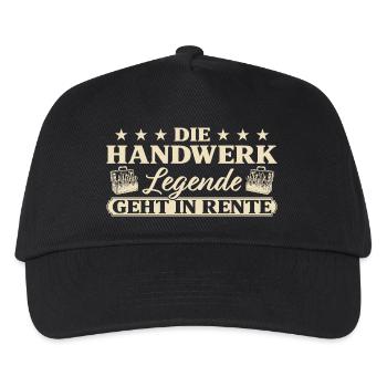 Handwerk Abschied Handwerker in Rente - Kinder Basecap - Schwarz - Vorne