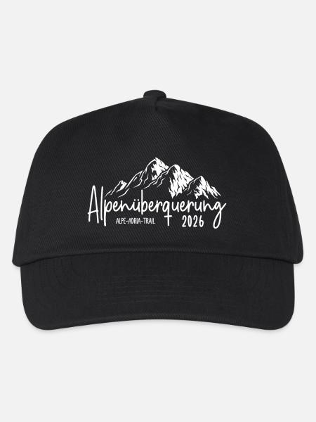 Alpenüberquerung Alpe Adria Trail 2026 - Kinder Basecap - Schwarz