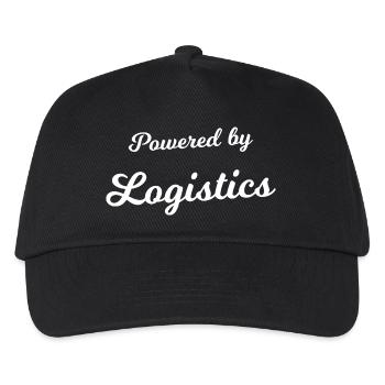 Powered by Logistics - Kinder Basecap - Schwarz - Vorne