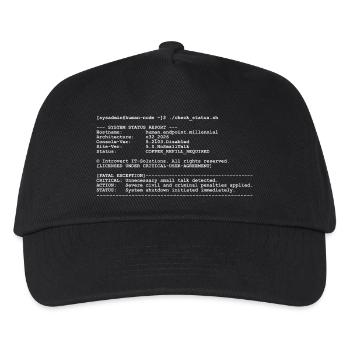 Lustiges IT-Systemadministrator-Terminaldesign - Kinder Basecap - Schwarz - Vorne