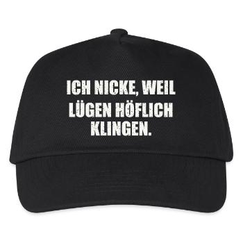 Sarkastischer Spruch - Kinder Basecap - Schwarz - Vorne