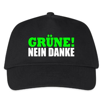 Grüne Nein Danke - Kinder Basecap - Schwarz - Vorne