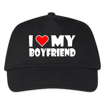 I love my boyfriend - Kinder Basecap - Schwarz - Vorne