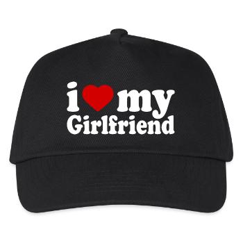 I love my girlfriend - Kinder Basecap - Schwarz - Vorne