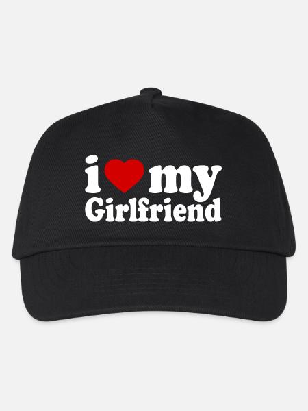 I love my girlfriend - Kinder Basecap - Schwarz