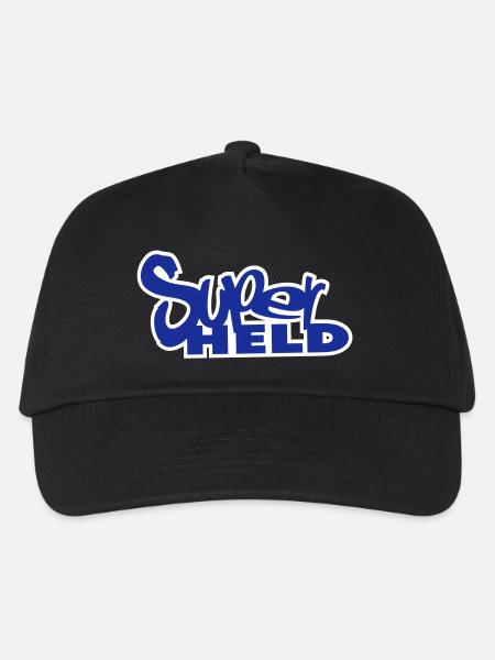 superheld - Kinder Basecap - Schwarz
