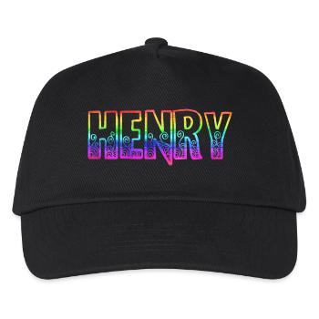 henry rs regenbogen - Kinder Basecap - Schwarz - Vorne
