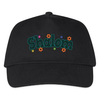 Shalom Peace & Harmony Cadeaux de fête juive - Casquette de baseball Enfant - noir - Devant