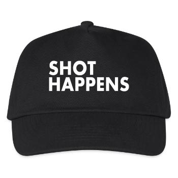 Shot happens - Kids’ Baseball Cap - black - Front