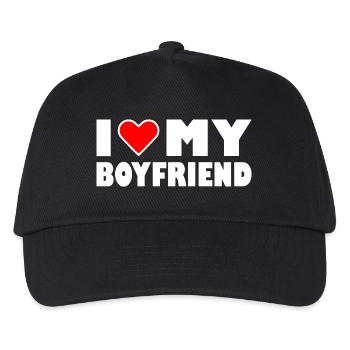 love my I heart my boyfriend - Casquette de baseball Enfant - noir - Devant